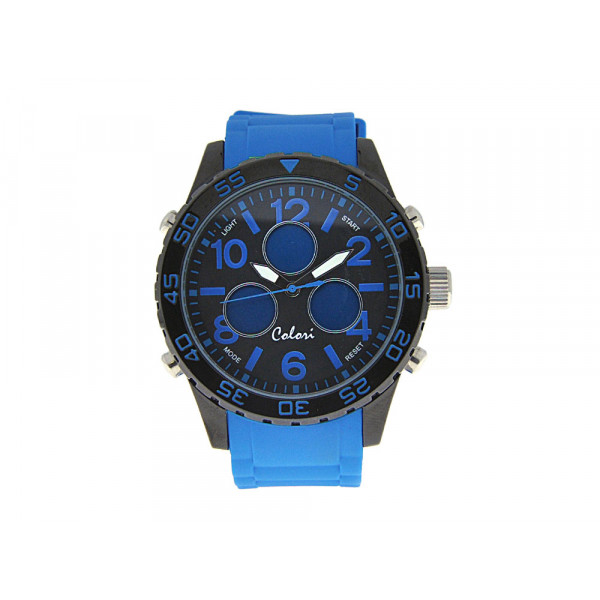 Colori Watch from the Anagi Collection with a Blue Rubber Strap