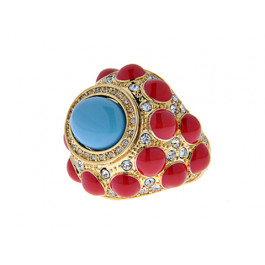 Gold Plated Bombe Ring