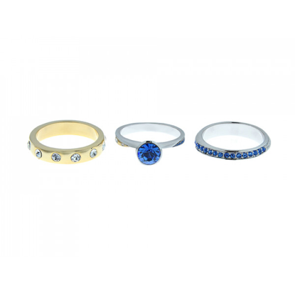 Ring Set with Lab Created Blue Sapphires