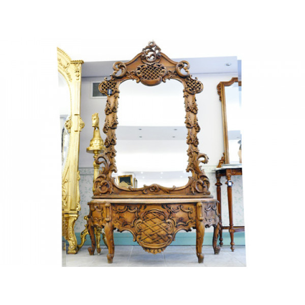 Beech Mirror Console