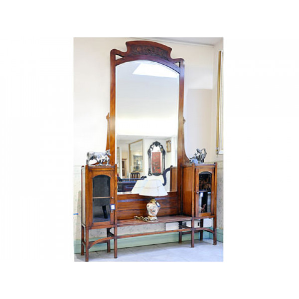 Vintage Mahogany Console-Mirror