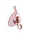 Pink Gold Plated Silver Pendant