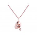 Pink Gold Plated Silver Pendant