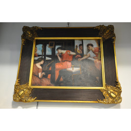 Painting "Women on the Loom" by John Pahis Painting "Women on the Loom"