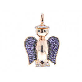 Angel Pendant with Amethysts