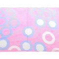 Fuschia Scarf with White Purple Circles