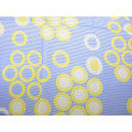 Blue Scarf with Yellow and White Patterns