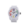 White Kid's Watch with Multicolored Dials