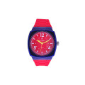 Kid's Watch with a Red Silicone Strap, Red Dial and Blue Case