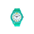 Kid's Watch with a Green Silicone Strap and Green and Yellow Numbers