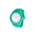 Kid's Watch with a Green Silicone Strap and Green and Yellow Numbers