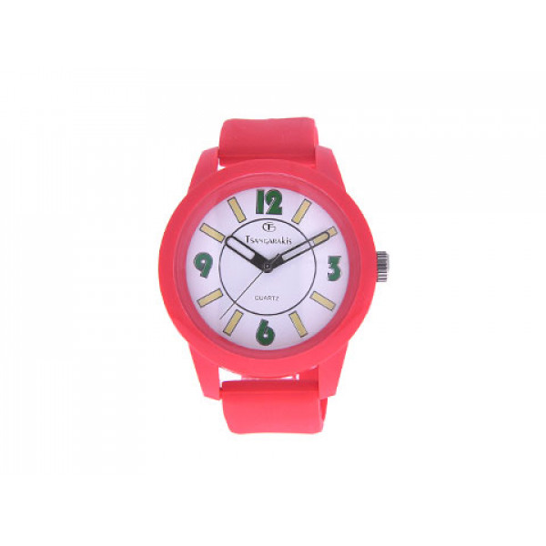 Kid's Watch with a Red Silicone Watch and a Red Case