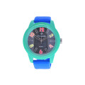 GT Kid's Watch with Blue Silicone Strap and Green Case