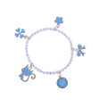 Light Blue Charm Bracelet with Majorcan Pearls