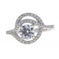 Platinum Plated Solitaire Ring