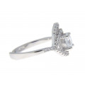 Platinum Plated Solitaire Ring