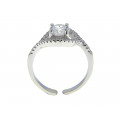 Platinum Plated Solitaire Ring