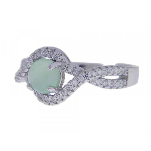 Silver Solitaire Quartz Ring