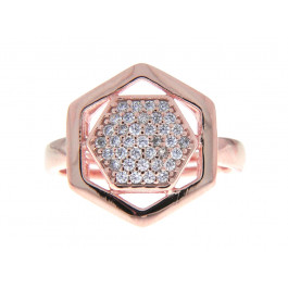 Pink Gold Plated Silver RIng