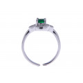 Ασημένιο Δαχτυλίδι με Πράσινο Quartz