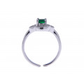 Silver Ring with Green Quartz