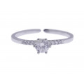 Platinum Plated Solitaire Ring