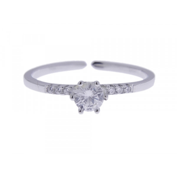 Platinum Plated Solitaire Ring