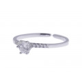 Platinum Plated Solitaire Ring