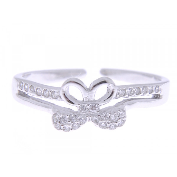 Platinum Plated "Bow" Ring