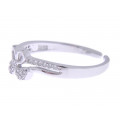 Platinum Plated "Bow" Ring