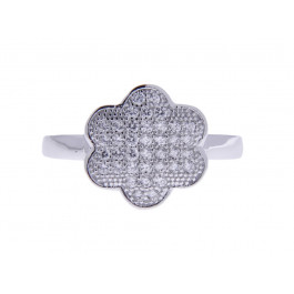 Silver Ring in a Flower Desing