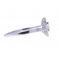 Platinum Plated Silver Solitaire Ring