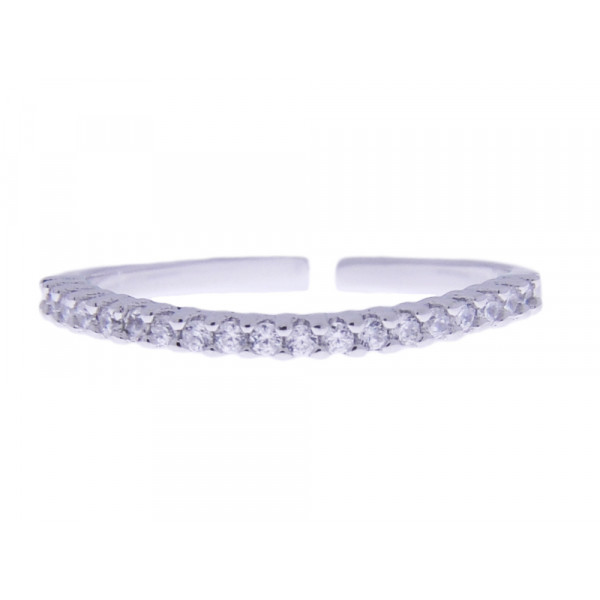 Platinum Plated Half Eternity Ring