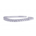 Platinum Plated Half Eternity Ring