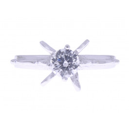 Platinum Plated Solitaire Ring