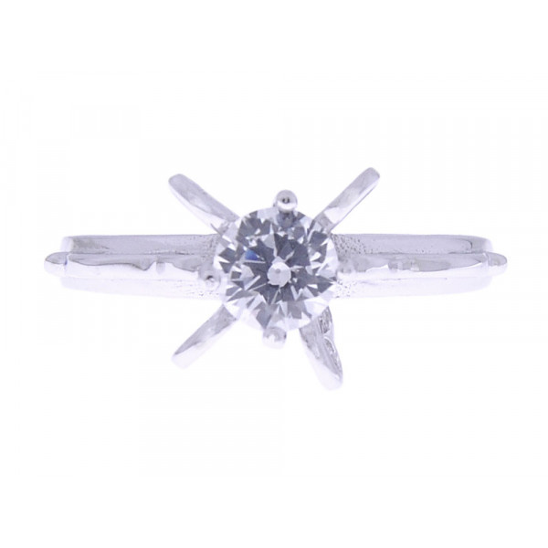 Platinum Plated Solitaire Ring