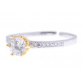 Platinum Plated Solitaire Ring