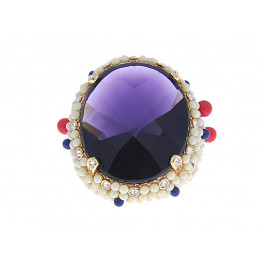 Gold Plated Amethyst Ring