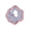 Pink Gold and Platinum Plated Ring