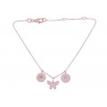 Charm Bracelet with Diamonds set in 18K Pink Gold