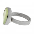 Prehnite Ring set in 925 Silver