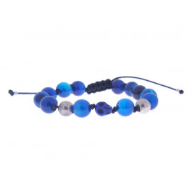 Lapis Lazuli Crochet Bracelet