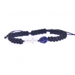 Crochet Bracelet with Lapis Lazuli