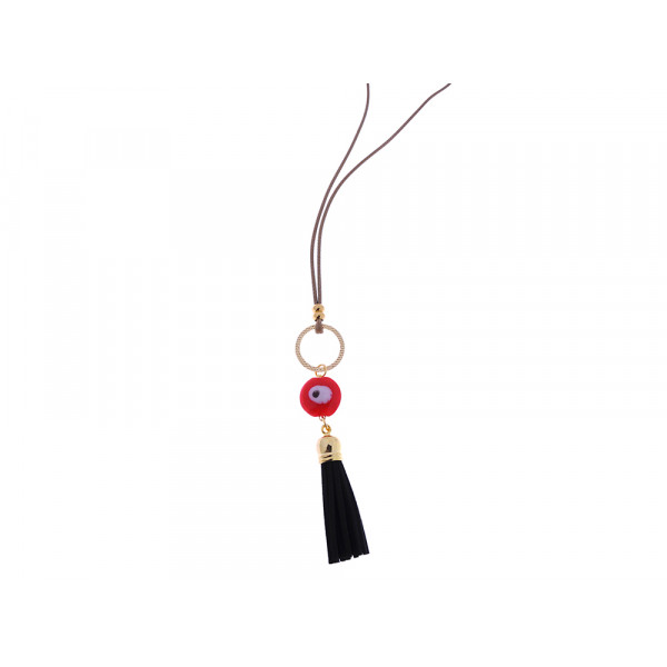 Long Necklace with a Red Eye