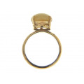 Light Yellow Quartz Ring set in Gold Plated Silver