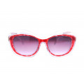 Transparent Red Acetate Sunglasses