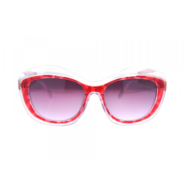 Transparent Red Acetate Sunglasses