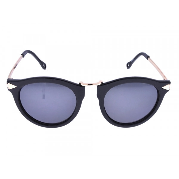 Black Gold Round Sunglasses