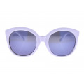 White Round Acetate Sunglasses