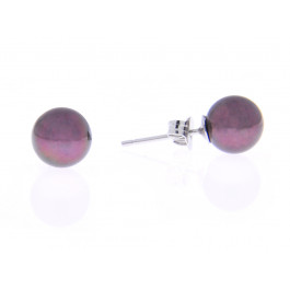 Purple Fresh Water Pearl Earrings